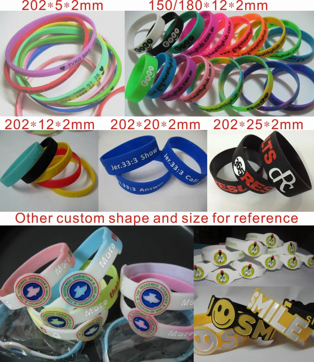 High Quality Popular Rubber Wrist Band Event Promotional Silicone Bracelet