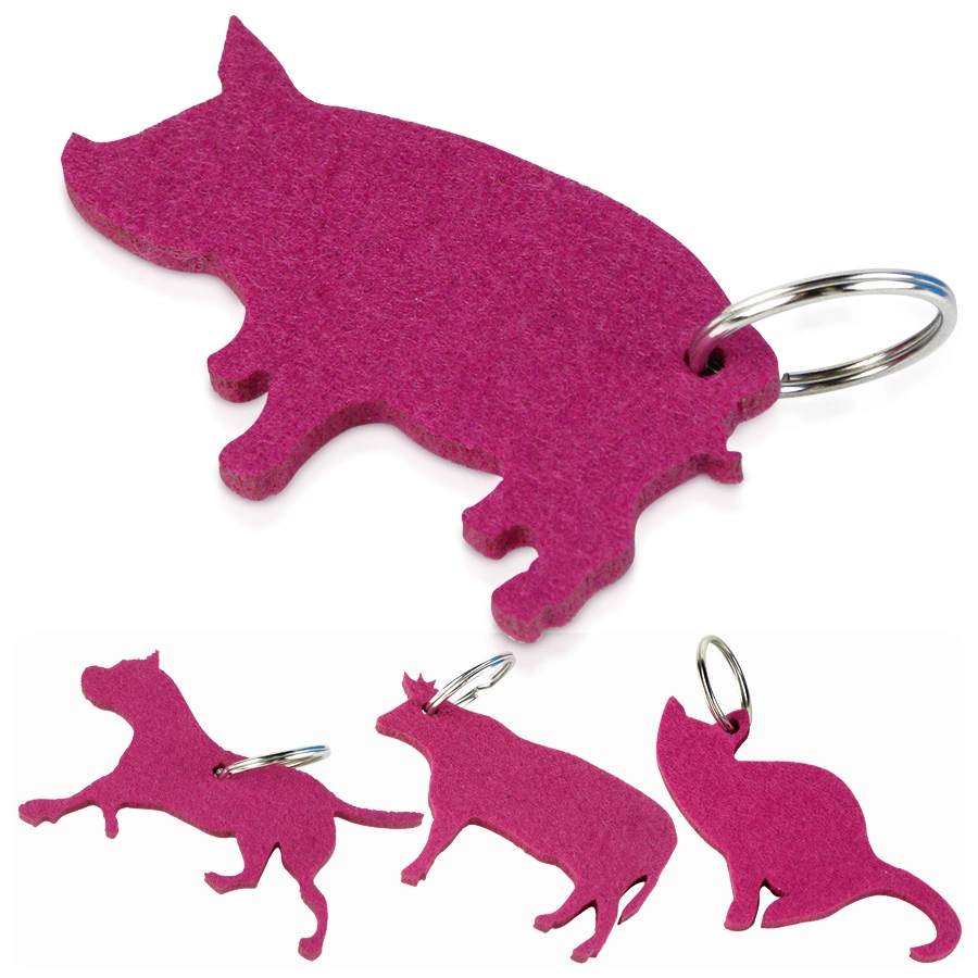 Wholesale Felt Animal Keychain Printed Logo Advertising Design High Quality Toy Felt Keychain