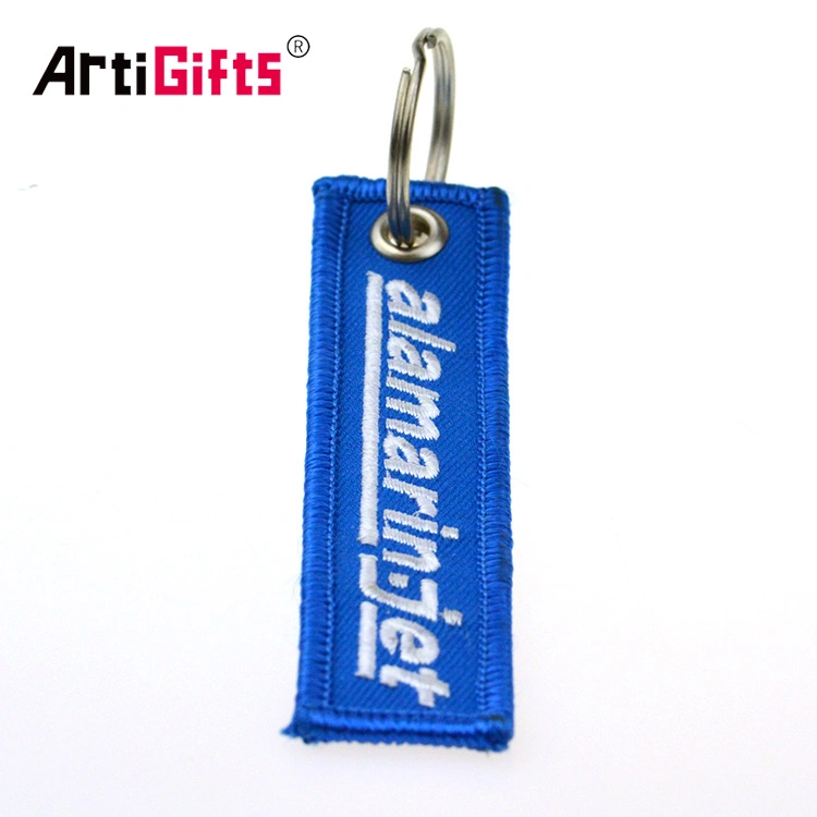 Custom Cheap Promotion Felt Fabric Embroidered Keychain