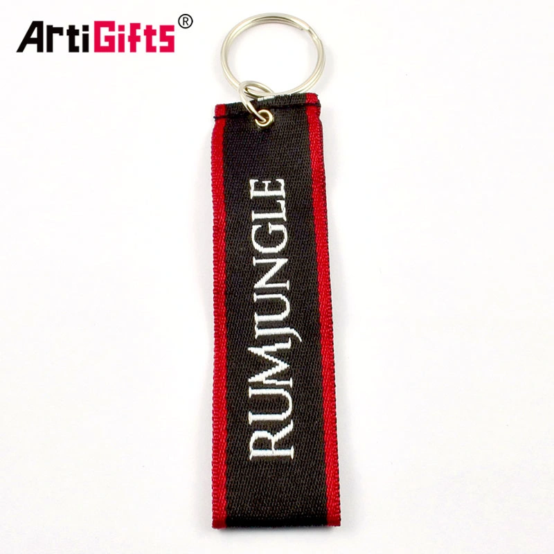 Custom Cheap Promotion Felt Fabric Embroidered Keychain