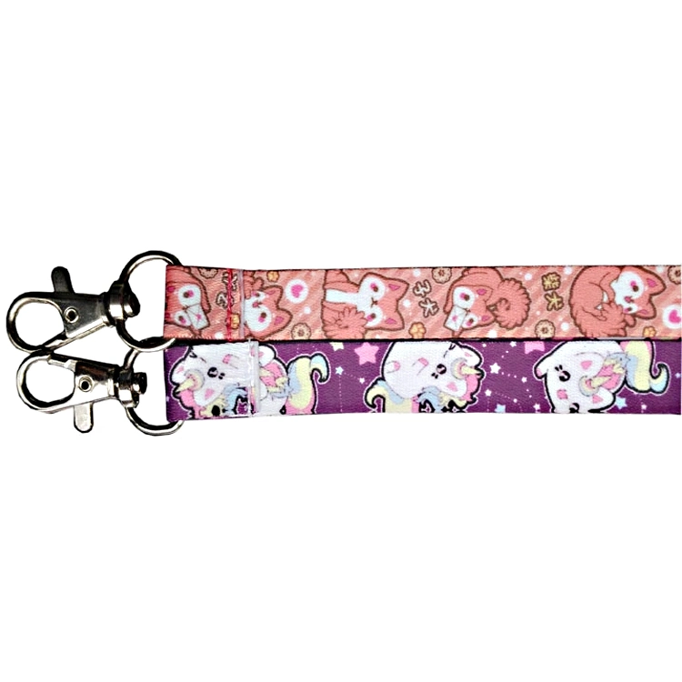 Cheap Various Color Custom Printed Polyster Lanyardssatin Lanyards with Bottle Opener Bright Color Cartoon Character Lanyards