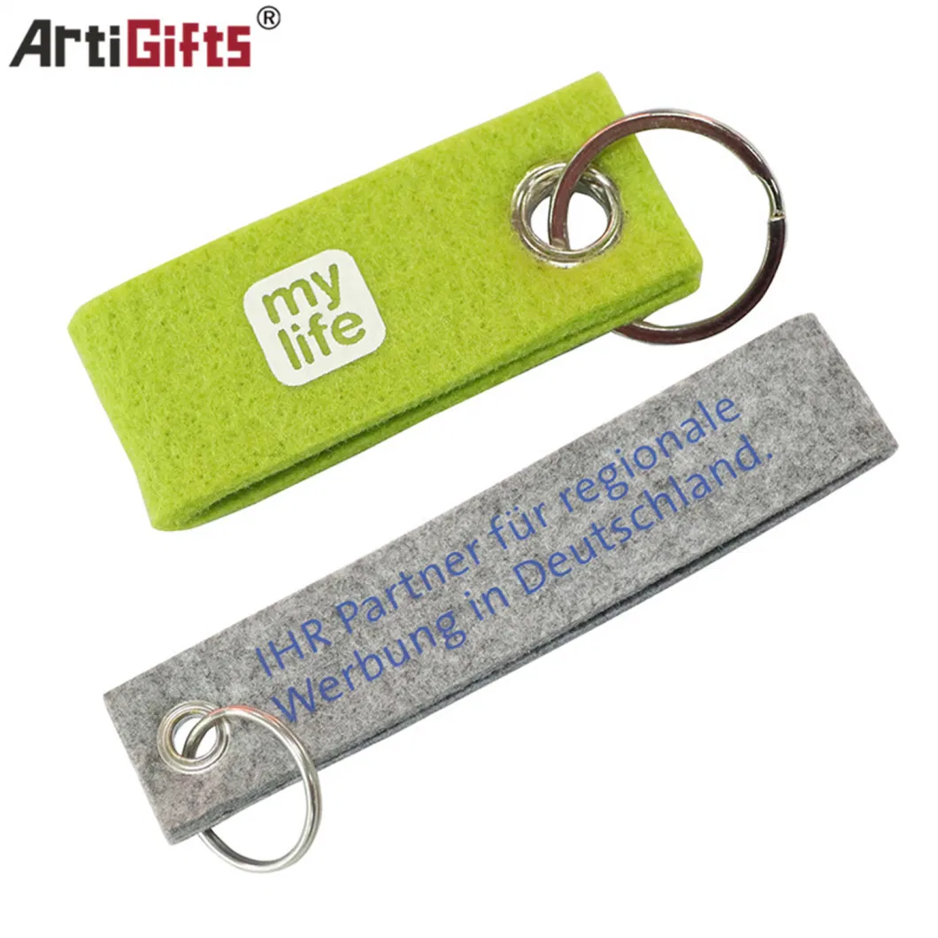 Promotion Color Felt Metal Keychain