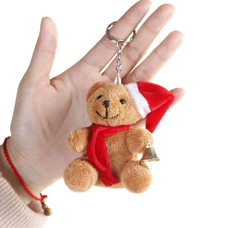 Hot-Selling Custom Stuffed Plush Toy Cute Teddy Bear Keychain for Christmas Gift