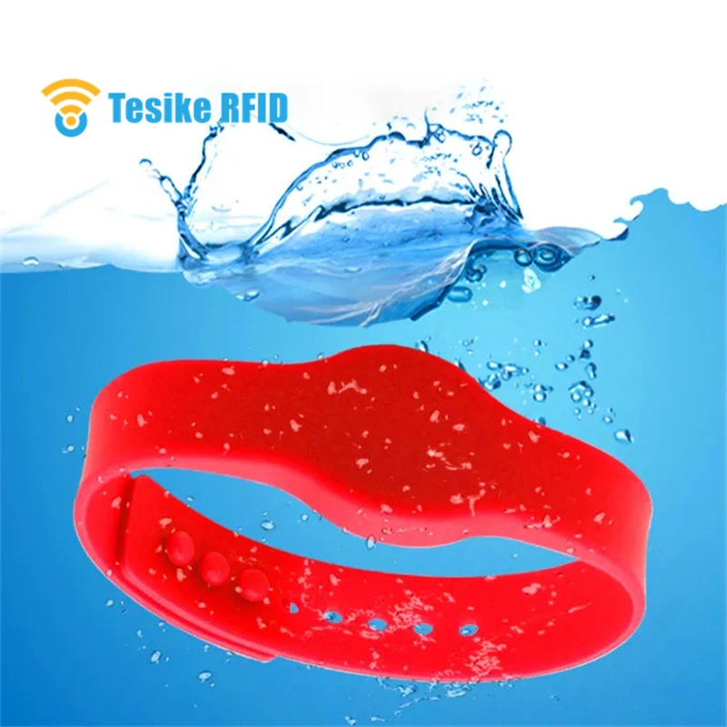 125kHz Tk4100 Chip RFID Silicone Wristband Bracelet with Logo Printing