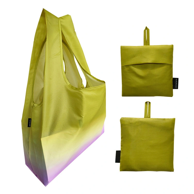 Eco-Friendly Customised Grocery Printed Tote Bag Shopping Foldable Reusable Polyester Bags