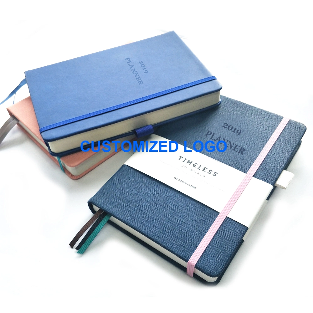 Hardcover Elastic Closure PU Leather Notebook Dotted Lined Grid Inner Page Notebook Promotional Personalized Printed A5 Note Book