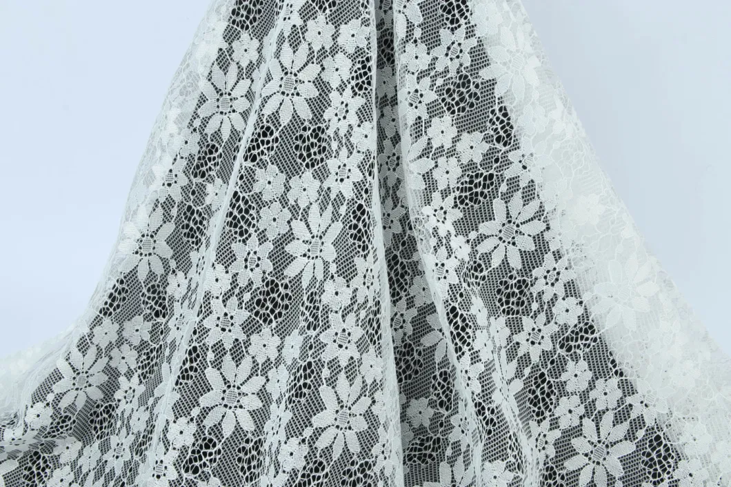 Wavy Edge Lace Fabric Available in Custom Color Wholesale