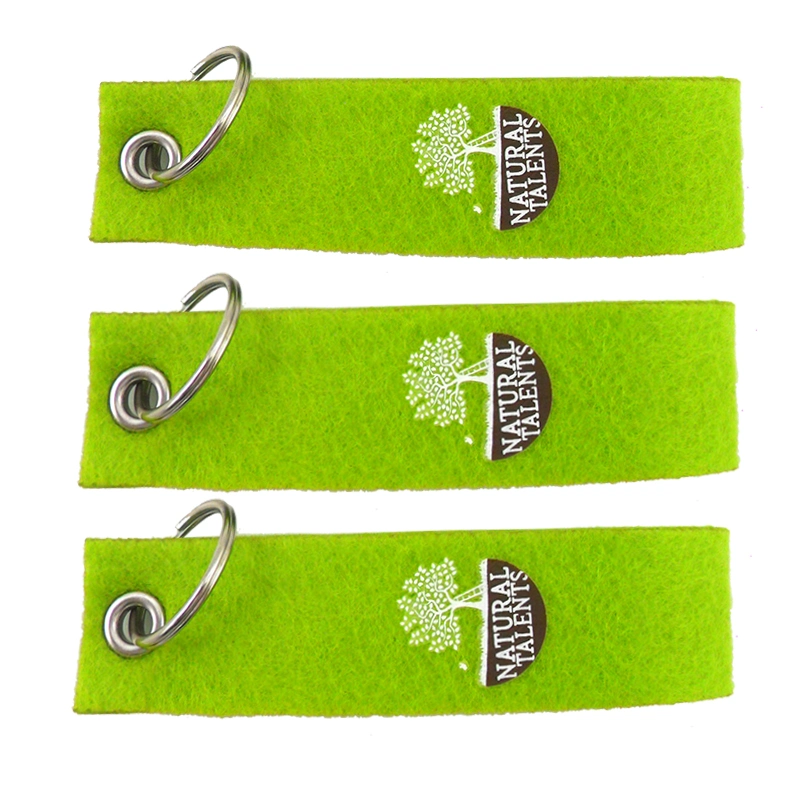 Colorful New Custom Promotional Hotel Keychains Felt Key Chain China Custom Felt Fabric Polyester Loop Keychain Felt Keyring Wool Design Felt Keychain