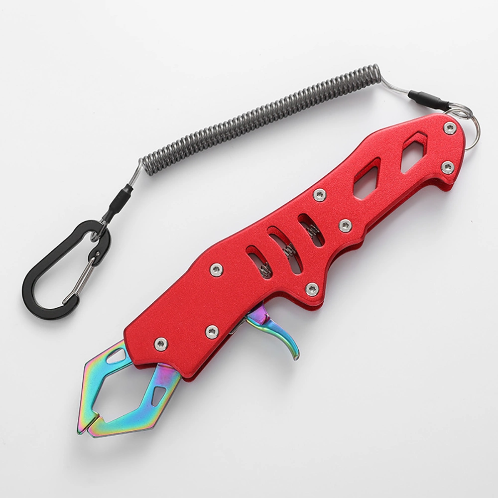 Portable Fish Lip Grabber Stainless Steel Fishing Pliers Grip Tools Holder Wyz21639