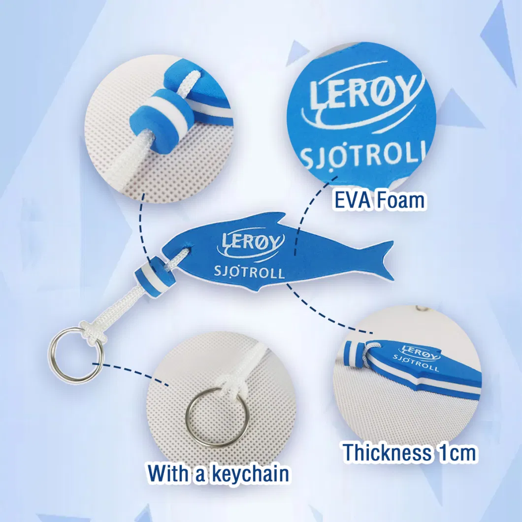 Wholesale Print Logo Customized Shape Floating Foam EVA Keychains