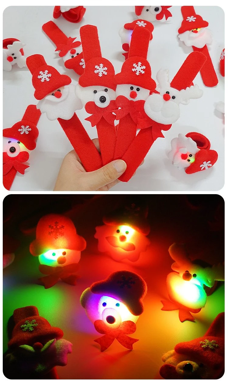 Christmas Slap Bracelets Christmas Snap Bracelet Party Favors Xmas Slap Bands Include Santa Claus Snowman Reindeer Bear Christmas Decorations for Girls and Boys