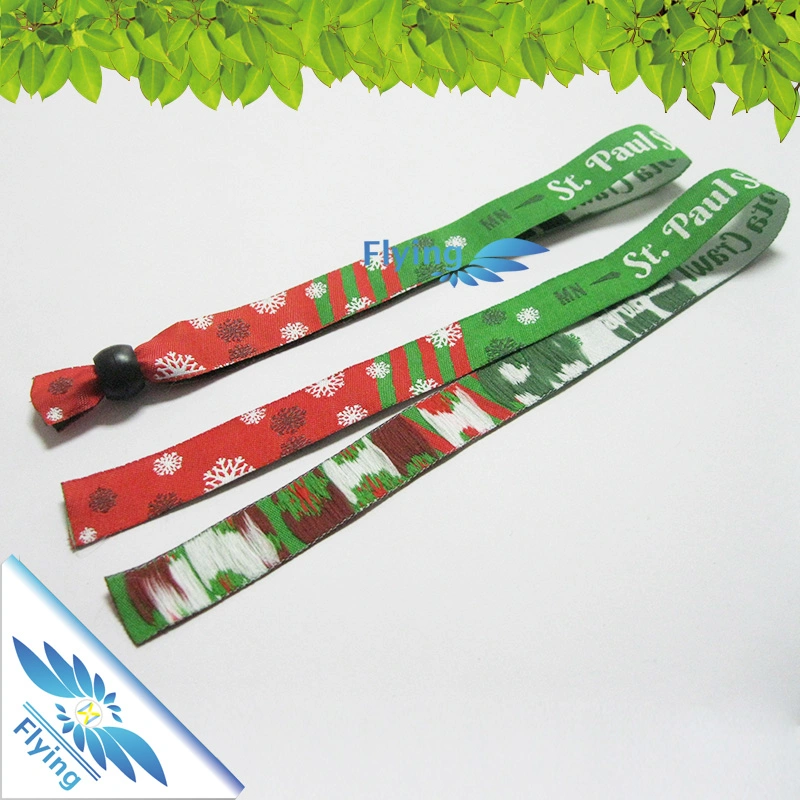 Merchandise Event Woven Wrist Bands Disposable RFID Wristbands with Clip