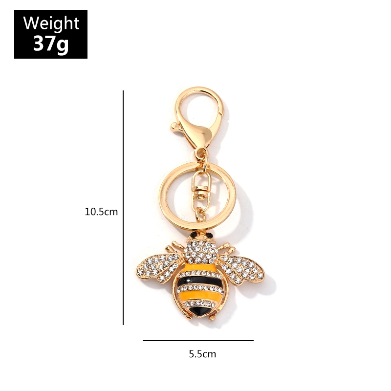 Cute Bee Pendant Keychain Zircon Alloy Gift Jeweries Key Chain Animal Handbag Keychains