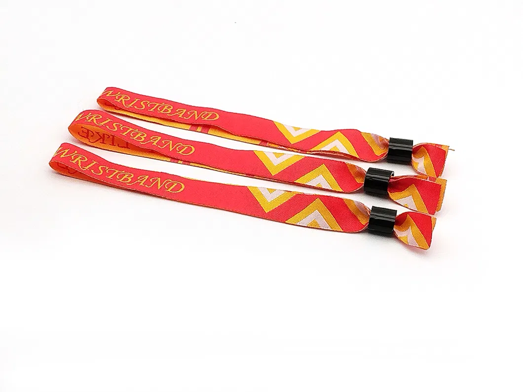 China Wholesale One Time Use Festival Woven Wristband for Activities/Festival/Concert