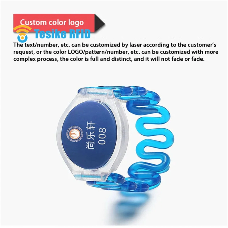 125kHz Tk4100 Chip RFID Silicone Wristband Bracelet with Logo Printing