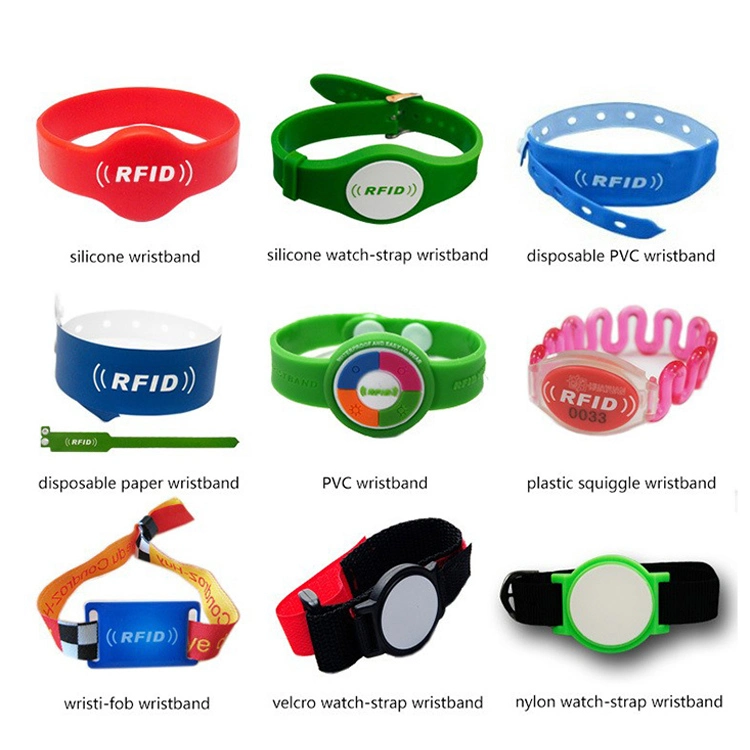 ISO1443A Hf 13.56MHz Concert Wristband One Time Use RFID Woven Wristband