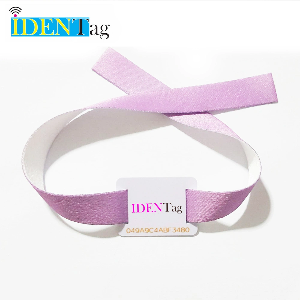 Disposable Woven Polyester Bracelet Slide Metal Wooden Bamboo Lock Wrist Band Wristband with Lock