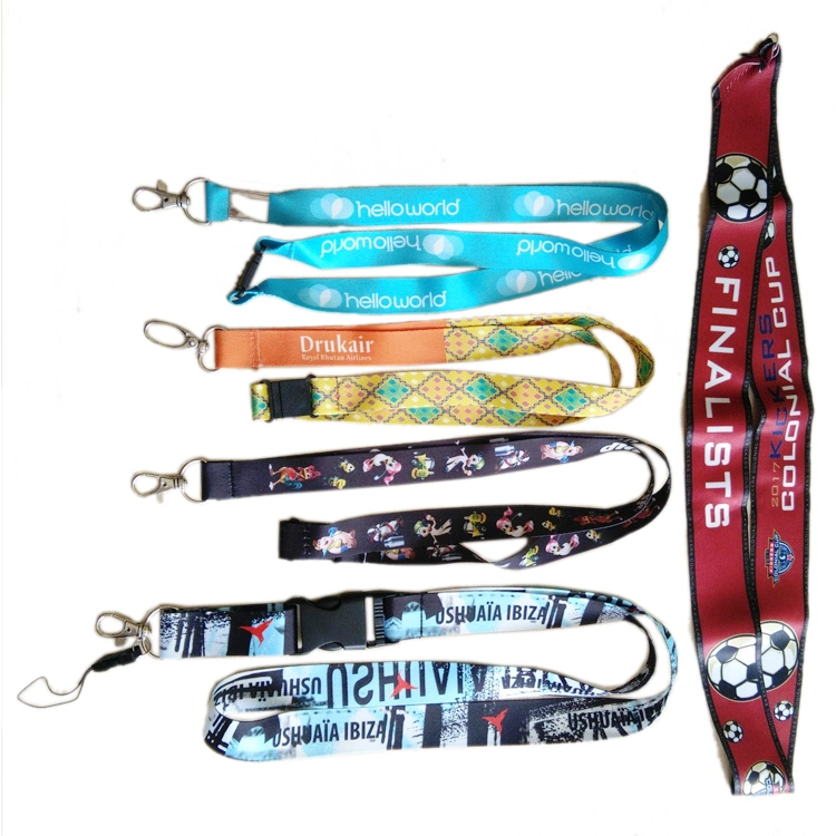 Cheap Various Color Custom Printed Polyster Lanyardssatin Lanyards with Bottle Opener Bright Color Cartoon Character Lanyards