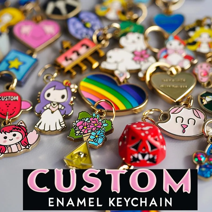 Anime Butterfly Keyring Wholesale Personalized Shape Souvenir Hard Soft Metal Custom Logo Enamel Keychain