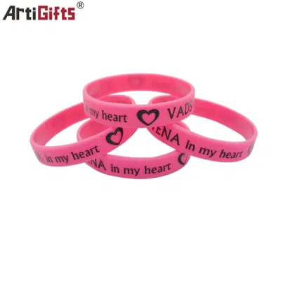 Bracciale promozionale in silicone con logo convesso