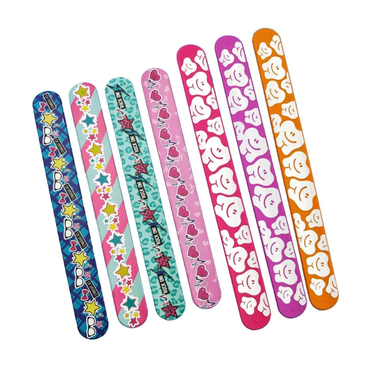 High Quality Slap Band Custom PVC Silicone Ruler Slap Bracelet