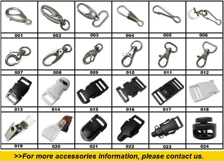 Custom Lanyards, Includes Quick Release Buckle, Breakaway, and Metal Hook