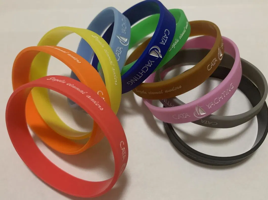 Solid Color Silicone Braceletfor Men and Women Activities Soft Rubber Bracelet