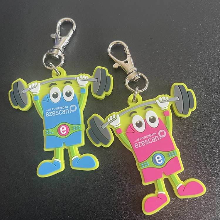 Wholesale Custom Logo 2D/ 3D Souvenir Silicon Key Ring Designer Car Decoration Accessories Soft Plastic PVC Rubber Keychain for Promotional Gifts