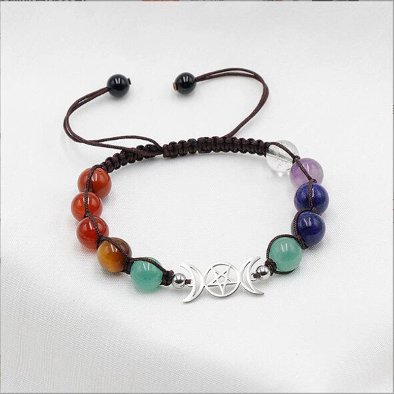 10mm Solar System Planet Natural Stone Bracelet Beads Agate Crystal Amethyst Healing Energy Stone Bracelet