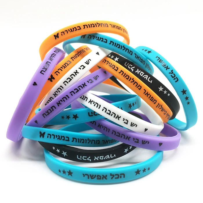 Custom Wholesales Hot Selling Silicone Bracelet with Design Logo Low Energy Wristband