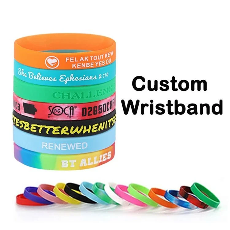 OEM ODM Design Custom Heart Logo Printing Adjustable Silicon Wristband for Wedding Gift