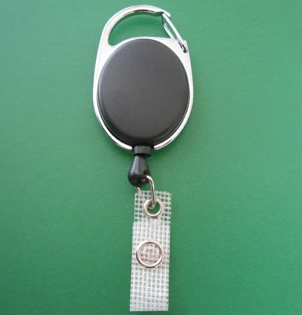 Ova Retractablel Carabiner Badge Reels Clips with Reinforced Strap