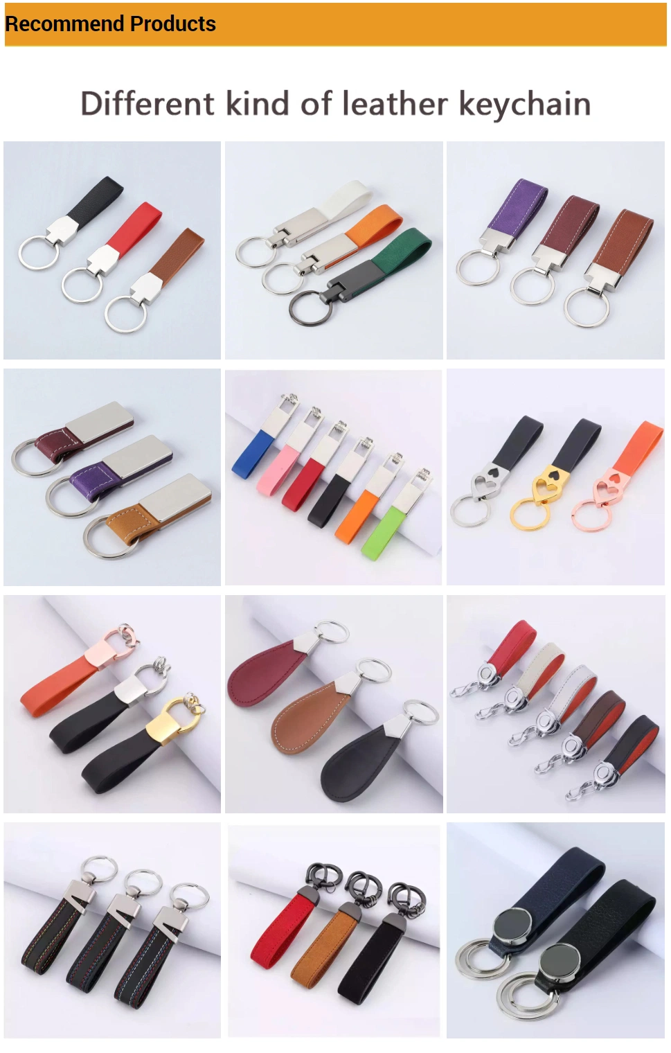 Wholesale Promotional Personalized Car Brand Laser Logo Key Chain Keychain Holder Luxury Metal PU Blank Custom Leather Key Chain