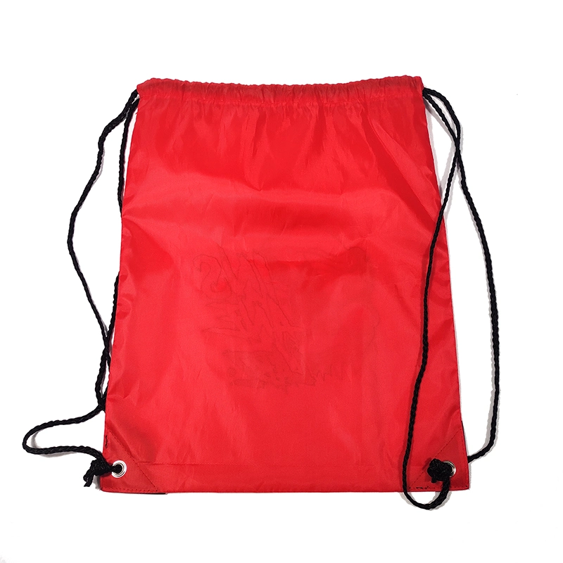 Custom Full Color Small Drawstring Bag Backpack 210d Polyester Nylon String Backpack Drawstring Backpack Bag