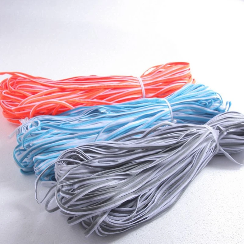 Silver Sew on 100% Polyester Fabric Reflective Piping Cord