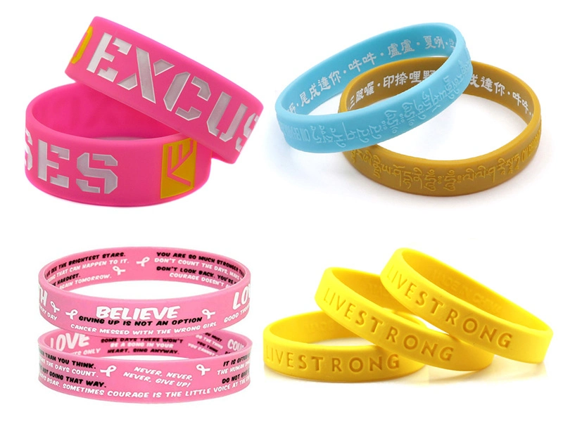 Factory Price Custom Silicone Bracelets with Printing Logo