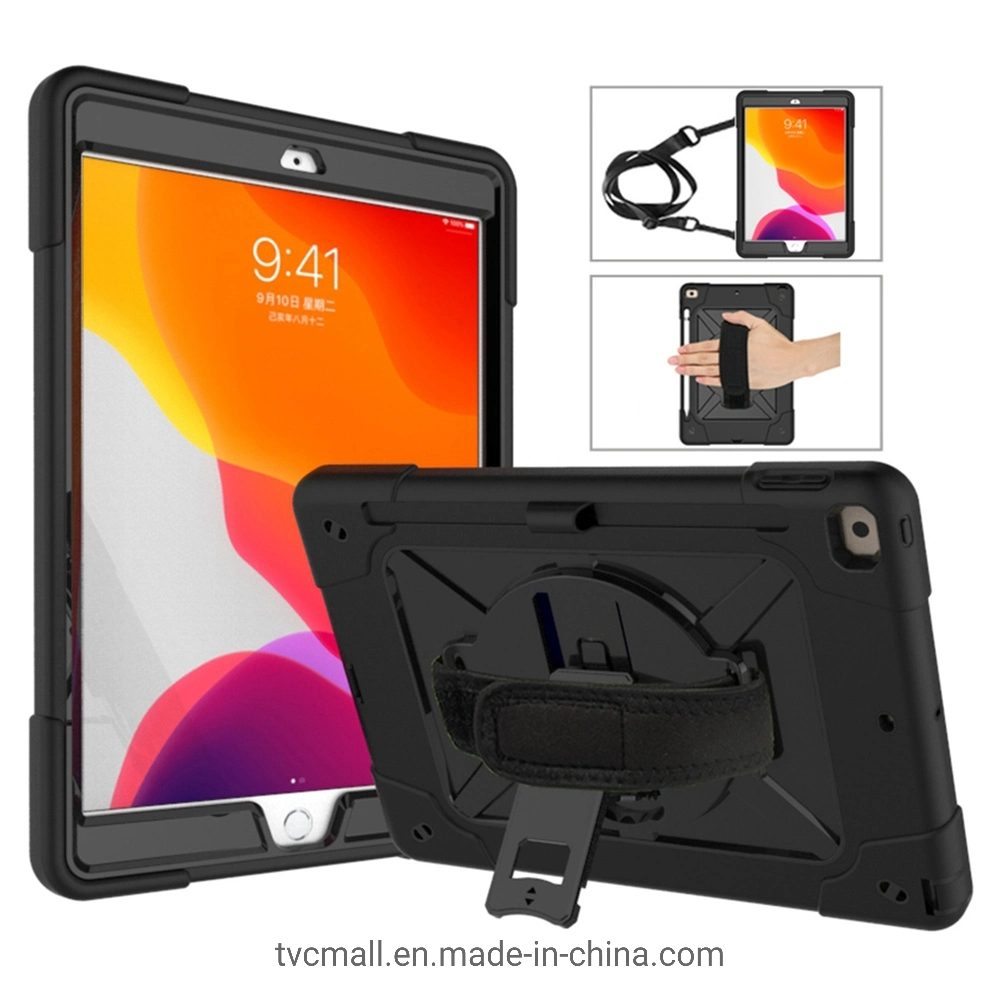 Kickstand PC + Silicone Combo with Shoulder Strap for iPad 10.2 (2020) / (2019) Tablet Case