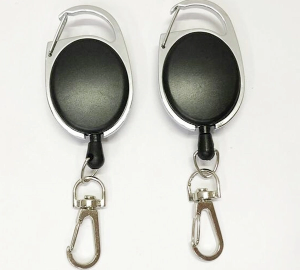 Ova Retractablel Carabiner Badge Reels Clips with Key Ring