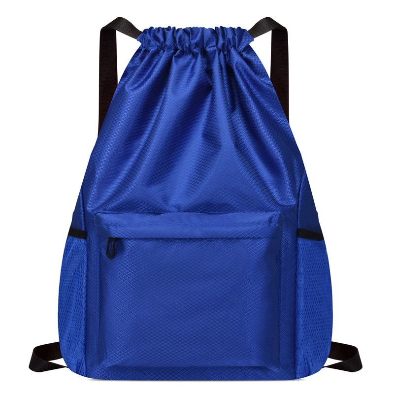 Waterproof Outdoor Sports Backpack with Zipper and Drawstring Pockets