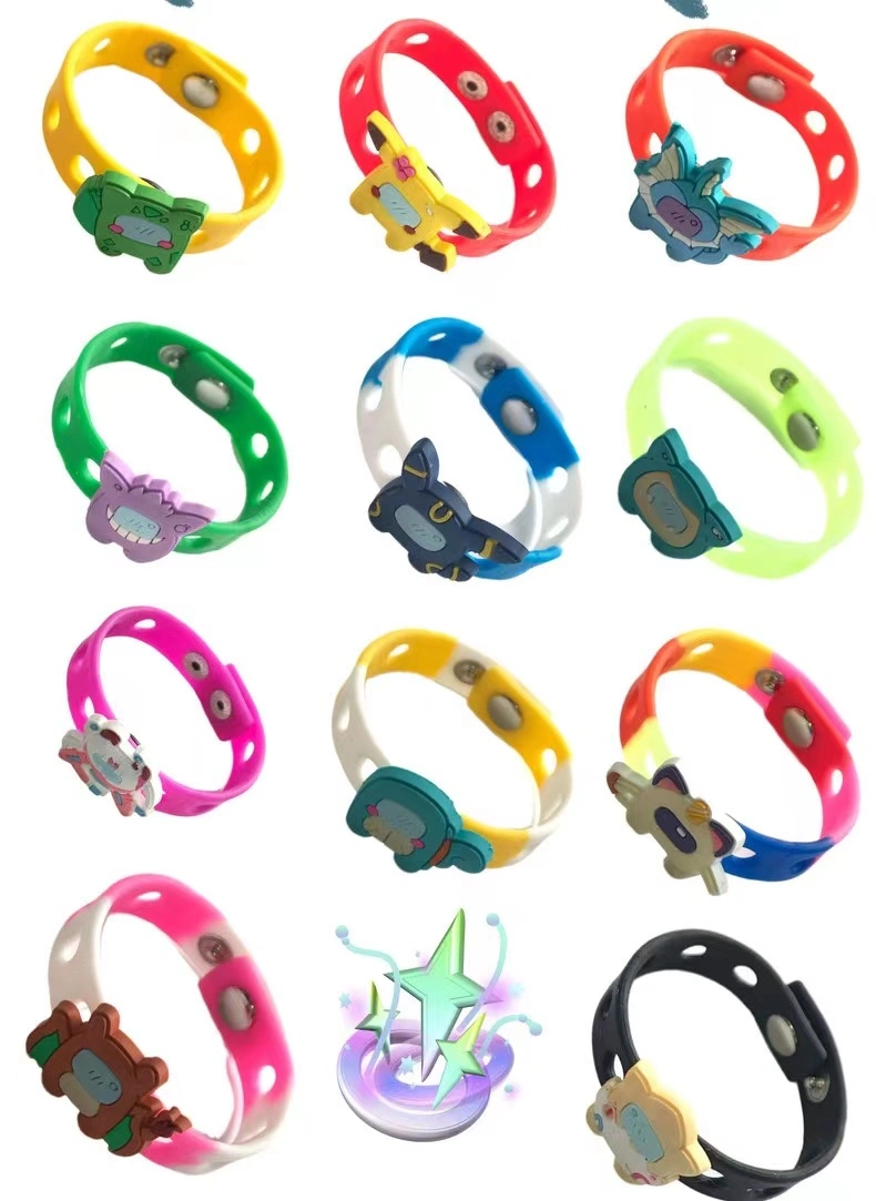 Promotional Gift Colorful Rubber Snap Wristband Custom Wrist Band Silicone Slap Bracelet