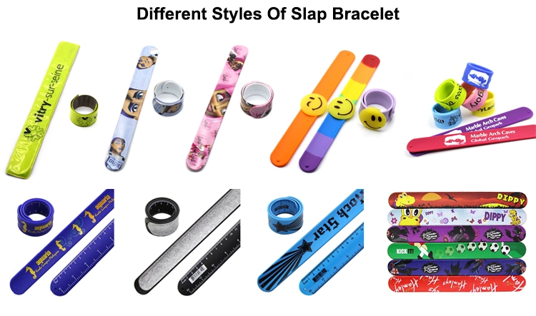 Custom Reflective PVC Slap Band Wholesale Snap PVC Slap Bracelet