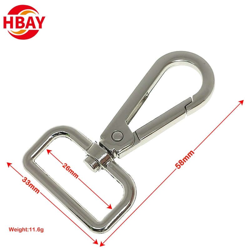 3/4 Inch Metal Handbag Swivel Spring Snap Hook for Lanyard