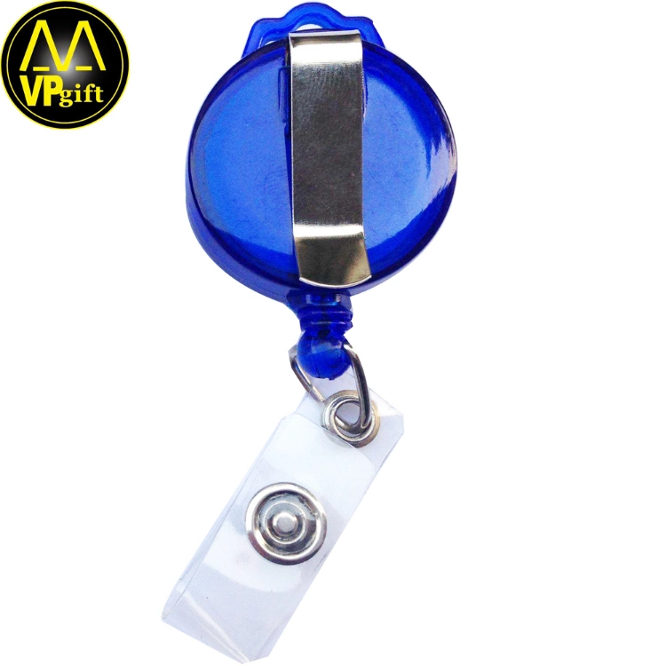 Custom Wholesale Retractable Resin PVC and Metal Key Badge Clip Reel