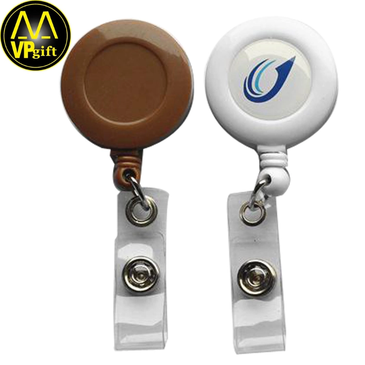 Custom Wholesale Retractable Resin PVC and Metal Key Badge Clip Reel