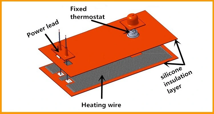 OEM Waterproof Heat Resistant Electric Silicone Rubber Heating Bands