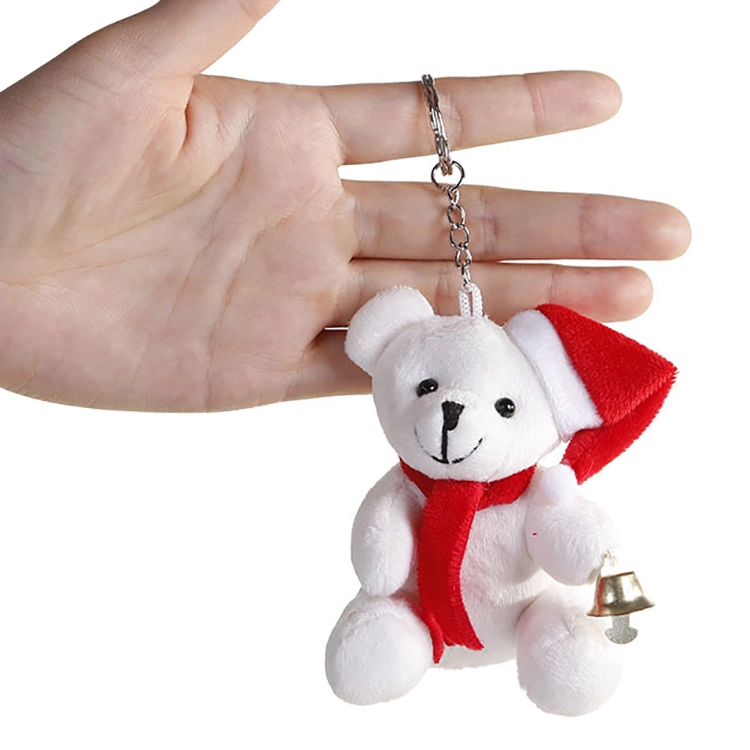 Hot-Selling Custom Stuffed Plush Toy Cute Teddy Bear Keychain for Christmas Gift