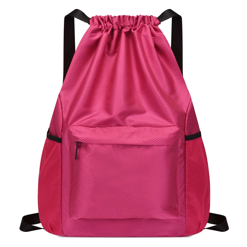 Waterproof Outdoor Sports Backpack with Zipper and Drawstring Pockets