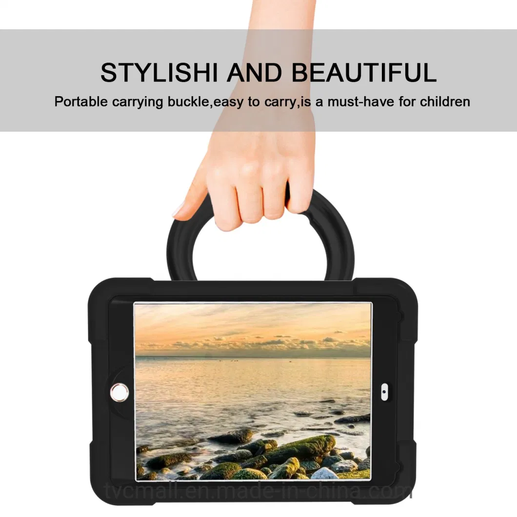 360 Degree Swivel PC + Silicone Case with Handle Kickstand for iPad 10.2 (2021) / (2020) / (2019) Tablet Case