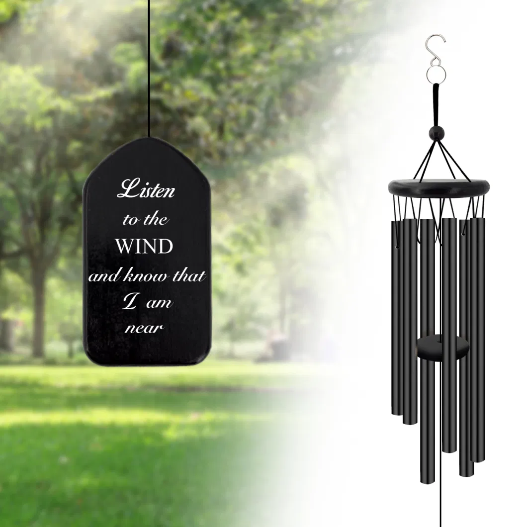 Outdoor Yard Christmas Holiday Decoration Wholesale Custom Metal Craft Glass Wind Chime Garden Decorative Wind Bell Promotional Gift for Indoor Home Decoration