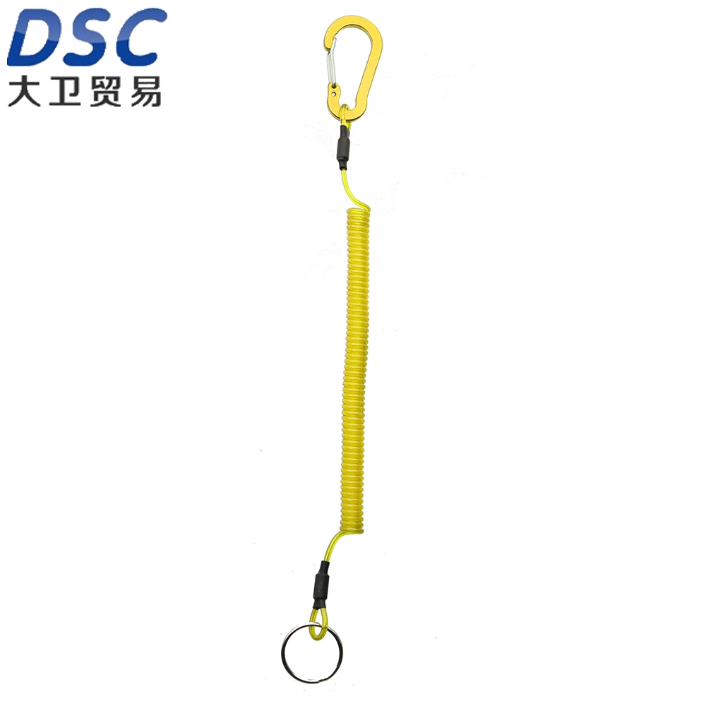 Fishing Lanyards Rope Retractable Safety Spring Coiled Ropes Keychain Accessories